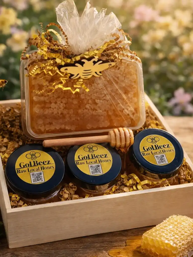 Florida honey gift set with honeycomb